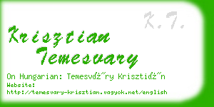 krisztian temesvary business card